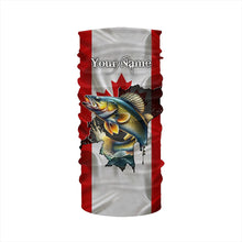Load image into Gallery viewer, Walleye fishing shirts Canadian flag patriot UV protection Customize name long sleeves fishing shirts NQS7572