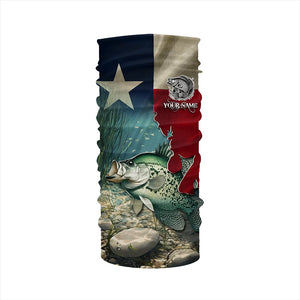 Crappie Fishing 3D Texas Flag Patriotic Customize name Texas Crappie Fishing Shirts NQS531