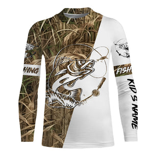 Walleye fishing custom name performance long sleeves fishing shirt UV protection NQS654