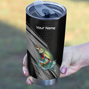 1PC Northern Pike fishing tumbler Custom Stainless Steel Tumbler Cup, Fishing gift for Fishing lovers NQS9924