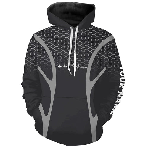 Black Camo Golf heartbeat Golf Hoodies Custom Hoodie Golf Tops, unique golf gifts NQS9116