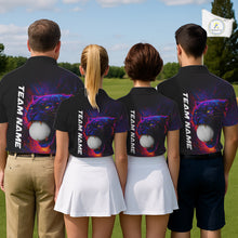 Load image into Gallery viewer, Colorful Panther Golf Polo Shirts For Men Custom Golf attire for men, Personalized team golf gifts NQS11187