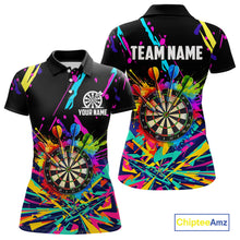 Load image into Gallery viewer, Personalized Colorful Darts Shirt For Women Custom Darts Team Jersey Polo &amp; 1/4 Zip Shirts NQS11374