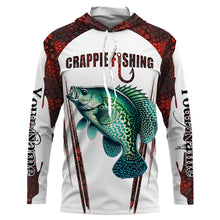 Load image into Gallery viewer, Crappie fishing red camo Custom Funny Fishing Shirts UV Protection Gift For Fisherman NQS5127