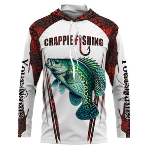 Crappie fishing red camo Custom Funny Fishing Shirts UV Protection Gift For Fisherman NQS5127