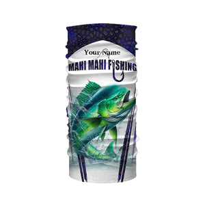Mahi mahi fishing blue camo Custom Funny Fishing Shirts UV Protection Gift For Fisherman NQS5651
