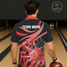 Load image into Gallery viewer, Red flame Bowling Hawaiian Shirts Custom Team bowling outfit button up shirt NQS11393