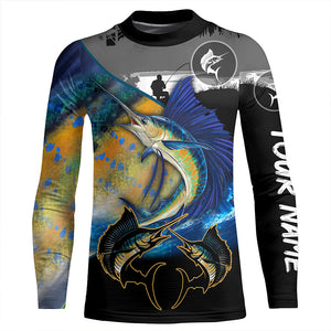 Sailfish fishing scales customize performance long sleeves Fishing shirts, Sailfish fishing jerseys NQS5656