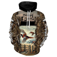 Load image into Gallery viewer, Pheasant Hunting Camo Customize Name 3D All Over Printed Shirts Personalized gift For Hunting Lovers NQS684