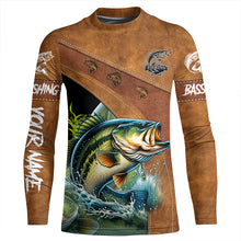 Load image into Gallery viewer, Largemouth bass fishing UV protection customize name performance fishing shirts for men, women, kid NQS2464