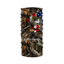 Load image into Gallery viewer, Deer hunting camo American flag patriotic custom name deer hunting all over printed shirts NQSD52