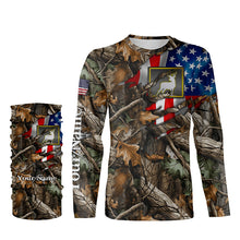 Load image into Gallery viewer, Deer hunting camo American flag patriotic custom name deer hunting all over printed shirts NQSD52