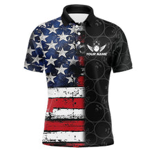 Load image into Gallery viewer, American Flag Eagle Bowling shirts for men Custom patriotic team bowling jerseys, gift for bowlers NQS11406