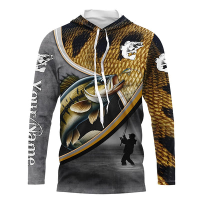 Smallmouth Bass fishing freshwater personalized fishing tournament sun protection fishing apparel NQS5676