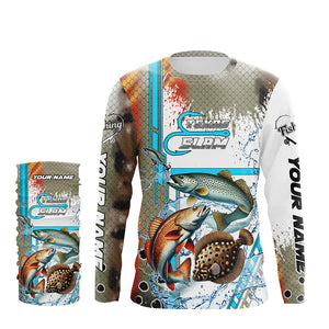 Redfish, Trout, Flounder fishing scales custom fishing team jerseys, Texas Slam fishing apparel NQS9144