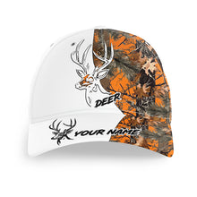 Load image into Gallery viewer, Deer hunting hat orange camo Custom Unisex hunting Baseball hat cap NQS2194