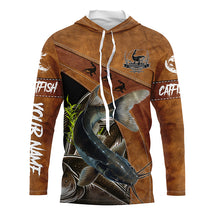 Load image into Gallery viewer, Catfish fishing UV protection customized fishing shirts, performance shirts for men, women, kid NQS2481