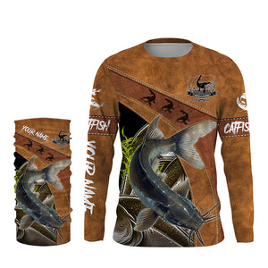 Catfish fishing UV protection customized fishing shirts, performance shirts for men, women, kid NQS2481