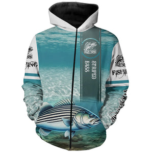 Striped Bass ( Striper) Fishing 3D All Over print shirts personalized fishing apparel for Adult and kid NQS562