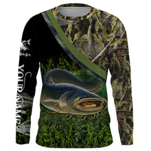 Load image into Gallery viewer, Catfish Fishing camo UV protection quick dry customize name long sleeves shirt NQS708