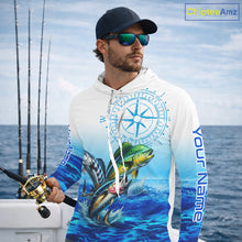 Load image into Gallery viewer, Custom Mahi Mahi, Wahoo, Tuna Ocean Performance Fishing Shirt, Compass Offshore Tournament Shirts NQS11439