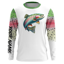 Load image into Gallery viewer, Rainbow Trout Fishing Scales Custom long sleeve Fishing Shirt, Personalized Trout Fishing Jerseys NQS574