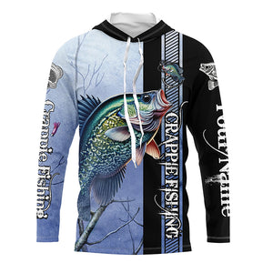 Crappie Fishing Custom name Long Sleeve Performance Fishing Shirts, Crappie Fishing jerseys NQS3916