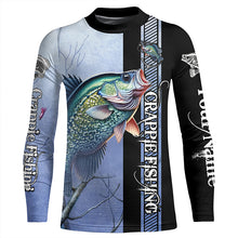 Load image into Gallery viewer, Crappie Fishing Custom name Long Sleeve Performance Fishing Shirts, Crappie Fishing jerseys NQS3916