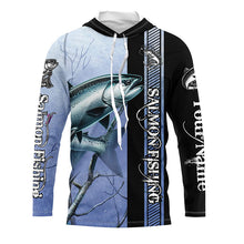 Load image into Gallery viewer, Chinook salmon Fishing Custom name Long Sleeve Performance Fishing Shirts, Salmon Fishing jerseys NQS3917