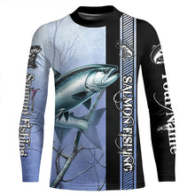 Load image into Gallery viewer, Chinook salmon Fishing Custom name Long Sleeve Performance Fishing Shirts, Salmon Fishing jerseys NQS3917