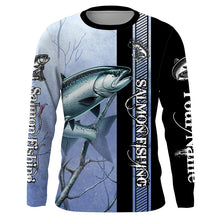 Load image into Gallery viewer, Chinook salmon Fishing Custom name Long Sleeve Performance Fishing Shirts, Salmon Fishing jerseys NQS3917