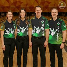 Load image into Gallery viewer, Yellow and Green pattern Bowling shirts For Men Custom Team Bowling Jerseys, Gift For Bowler NQS11244