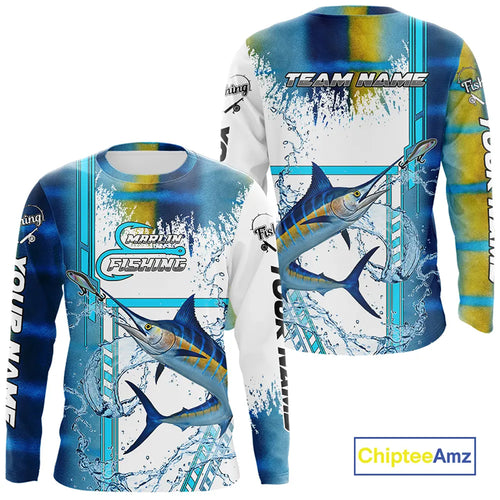 Blue Marlin fishing scales custom Marlin fishing team jerseys, Marlin offshore fishing apparel NQS10870