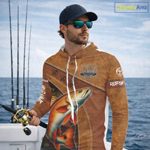Load image into Gallery viewer, Redfish fishing UV protection custom name fishing shirts, performance shirts for men, women, kid NQS11458