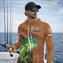 Load image into Gallery viewer, Mahi Mahi fishing UV protection custom name fishing shirts, performance shirts for men, women, kid NQS11459