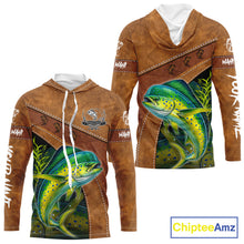 Load image into Gallery viewer, Mahi Mahi fishing UV protection custom name fishing shirts, performance shirts for men, women, kid NQS11459