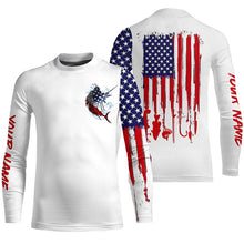 Load image into Gallery viewer, American flag Sailfish fishing personalized patriotic UV Protection Sailfish Fishing Shirts for men NQS5742
