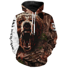 Load image into Gallery viewer, Bear Hunting Camo Customize Name 3D All Over Printed Shirts Personalized Hunting gifts NQS601