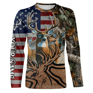 American Deer hunting camouflage shirt Customize Name 3D All Over Printed Shirts NQS1156