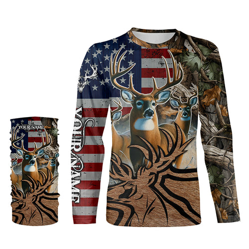 American Deer hunting camouflage shirt Customize Name 3D All Over Printed Shirts NQS1156