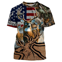 Load image into Gallery viewer, American Deer hunting camouflage shirt Customize Name 3D All Over Printed Shirts NQS1156