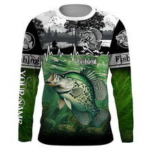 Load image into Gallery viewer, Crappie Fishing UV protection Custom name long sleeves fishing shirts for men, women, kid NQS2639