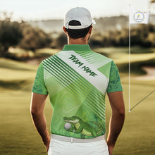 Load image into Gallery viewer, Funny Alligator Golf polo shirt for men Custom Alligator golf outfit men, funny golf gifts | Green NQS11743
