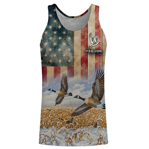 American Goose hunting Customize Name 3D All Over Printed Shirts Personalized Hunting gifts NQS852