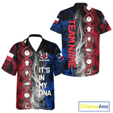 Load image into Gallery viewer, Red, White &amp; Blue Smoke Texas Flag Patriotic Team Bowling Hawaiian Shirt Custom It's in my DNA Shirt NQS11265