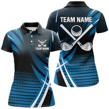 Load image into Gallery viewer, Womens golf polo shirts custom cool golf shirts, golfing gifts for team | Blue NQS7486