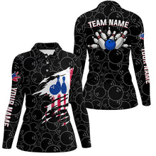 Load image into Gallery viewer, personalized bowling shirt for women – custom name design side view