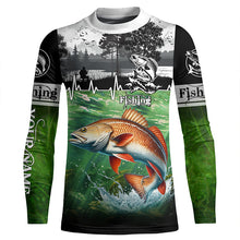 Load image into Gallery viewer, Redfish puppy drum Fishing UV protection Custom name long sleeves fishing shirt for men, women, Kid NQS2651