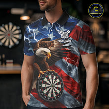 Load image into Gallery viewer, American Flag Eagle Lightning Thunder Dart Shirts For Men Custom Patriotic Dart Team Jerseys NQS11504