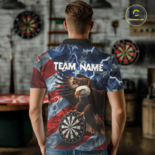 Load image into Gallery viewer, American Flag Eagle Lightning Thunder Dart Shirts For Men Custom Patriotic Dart Team Jerseys NQS11504